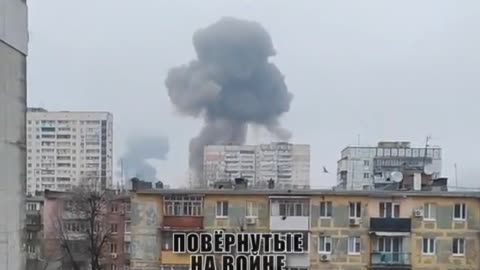Powerful Secondary Detonation From a Missile Strike on Lvov