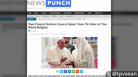 #1 WORLD CLASS CHILD TRAFFICKING POPE FRANCIS SIDES WITH KLAUS; SHUNS JESUS!