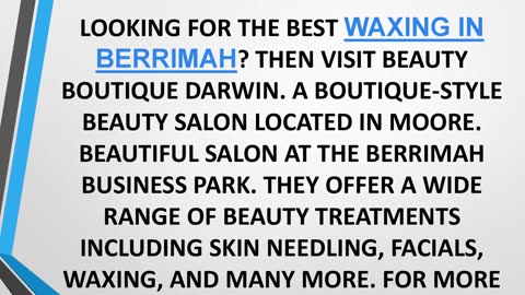 Best Waxing in Berrimah