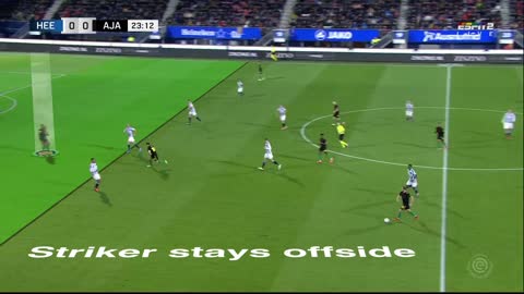 Manipulating space: Striker stays offside