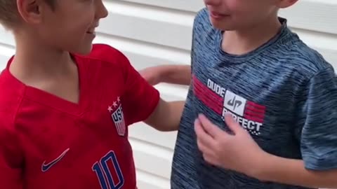 This boy hadn't seen his best friend for six months