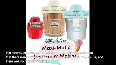 Elite Gourmet Old Fashioned 6 Quart Vintage Wood Bucket Electric Ice Cream Maker Machine Appala...