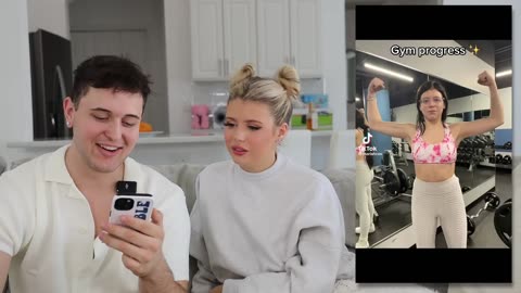 REACTING TO MY GIRLFRIEND'S TIK TOKS... *SHOCKING*