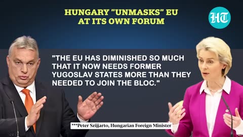 'Pro-Russia' Hungary 'Unmasks' EU At Its Own Forum; Says Bloc 'Diminishing Because...' | Watch