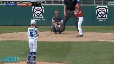 Little Leaguer lays down one handed bunt, a breakdown