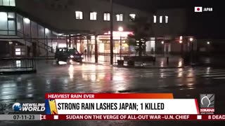 Strong rain lashes Japan, kills 1