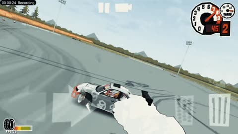 Cartoon car drifting