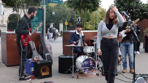 INCREDIBLE STREET PERFORMERS | Isn't She Lovely-Stevie Wonder| Allie Sherlock & The3Busketeers cover