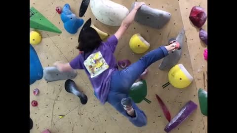 Indoor rock climbing