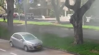 Malfunctioning Sprinkler Turns into Car Wash