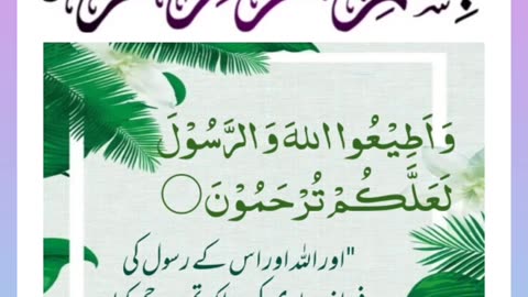 Quran , Al Quran Surah 03 Ayat 132 #viral #shorts #quran #youtubeshorts