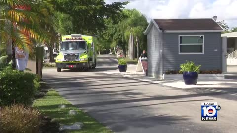 Homestead mobile home destroyed by fire, 2 people hospitalized