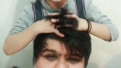 Nice hair massage