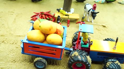 Diy mini tractor making modern agriculture plough machine for Mangoes farming @sanocreator#part3