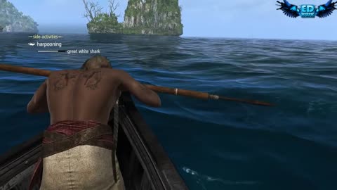 Assassin's Creed 4 All Harpooning Activities & The White Whale ( Moby Dick )