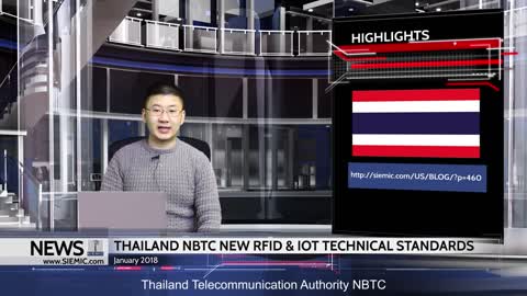 SIEMIC News - Thailand NBTC new RFID & IoT technical standards