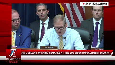 Jim Jordan's Opening Remarks At The Joe Biden Impeachment Inquiry