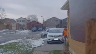 Doorbell Camera Catches Delivery Driver Throwing Package