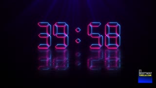 One Hour Negative Countdown Timer With Alarm