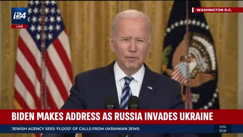 🔴 WATCH NOW: US President Biden on Russian Invasion of Ukraine