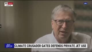 Bill climate change Gates hypocrite on BBC