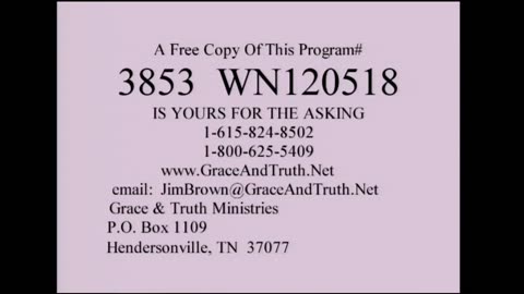 3853 Emails+ Wednesday Night, December 5, 2018 (Grace & Truth Ministries- Jim Brown, Bible Teacher)