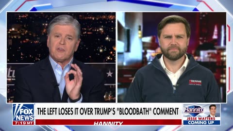 JD Vance on Trump's misconstrued 'bloodbath' comment: Democrats don't have great self awareness