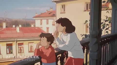 Childhood memories ( Ghibli Studio Ai animation tribute )
