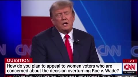 Trump CNN Answers a Question about Roe V Wade