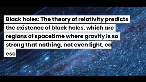 What can happen with theory of relativity