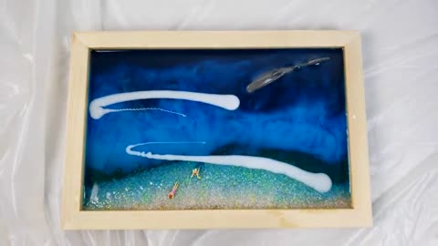 -- Ocean Epoxy Resin Painting - Step by Step Tutorial - Ocean_ Beach _ Shark _ Resin Art --