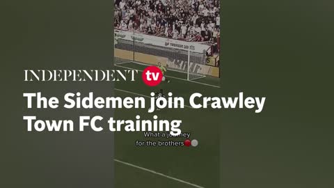 The Sidemen join Crawley Town FC training