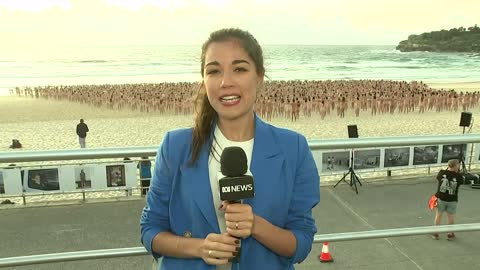 Thousands strip off at Bondi Beach for Spencer Tunick art installation