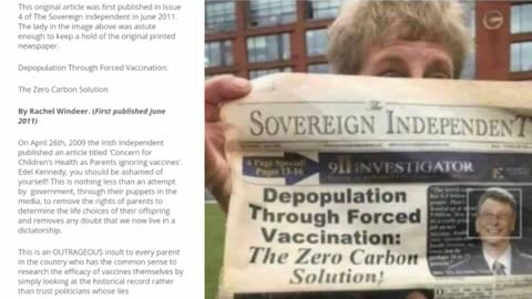 2011 DEPOPULATION THROUGH FORCED VACCINATION