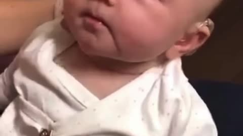 ❤️. The baby can hear for the first time !!! ❤️❤️