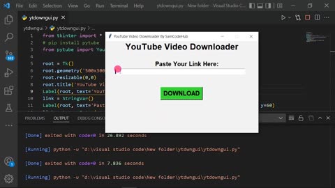 Download YouTube Videos Using Python PyTube Library and Tkinter GUI#YouTubeDownloader