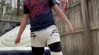 Broke the basketball hoop #basketball #sports #funny #viral #gonewrong