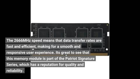 Patriot Signature Series 8GB 2666MHz (PC4-21300) #DDR4 SODIMM-Overview