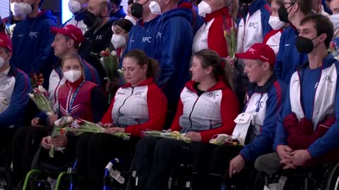 Russia's Paralympic athletes return home