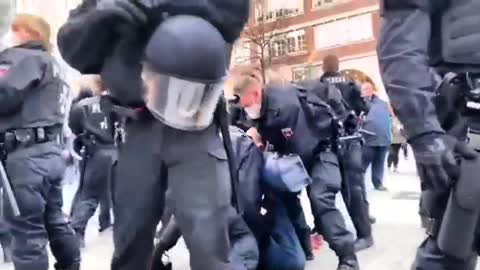 German Stasi Police Violently Arrest Covid Protestor