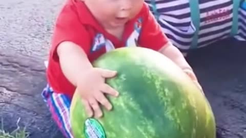 Funny Baby Videos eating fruits