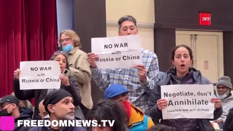 AOC’s Town Hall Interrupted By Anti-War Protestors