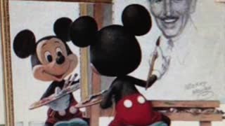 Disney Parks Mickey Painting Walt Custom Art Print Reproduction #shorts