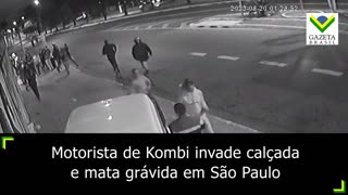 Motorista de Kombi invade calçada e mata grávida em São Paulo