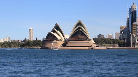 Sydney Opera House Harbor Boats Water Architecture