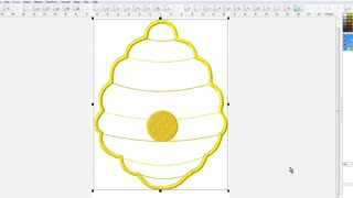 Learn to digitize a bee hive applique design in Embird.