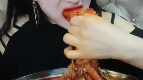 ASMR eating Spicy Seafood 🔥🔥🔥