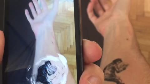 Comic artist brings his tattoo to life!
