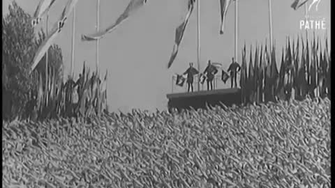 Adolf Hitler Speaking to Nazi Rally in Nuremberg Germany