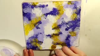 Purple and Gold Abstract Painting